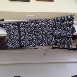 Eyelet Midi Dress Flounce Hem NWOT